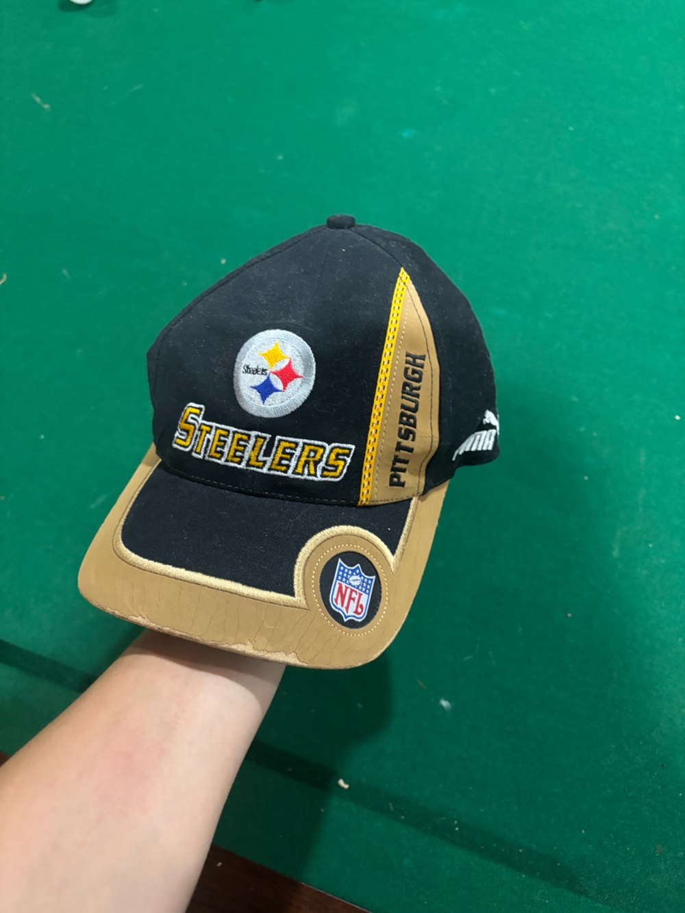 Puma Pittsburgh Steelers Black and Gold Snapback Cap